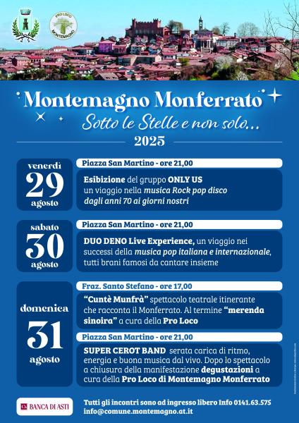 Montemagno sotto le stelle e non solo